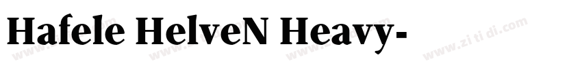 Hafele HelveN Heavy字体转换